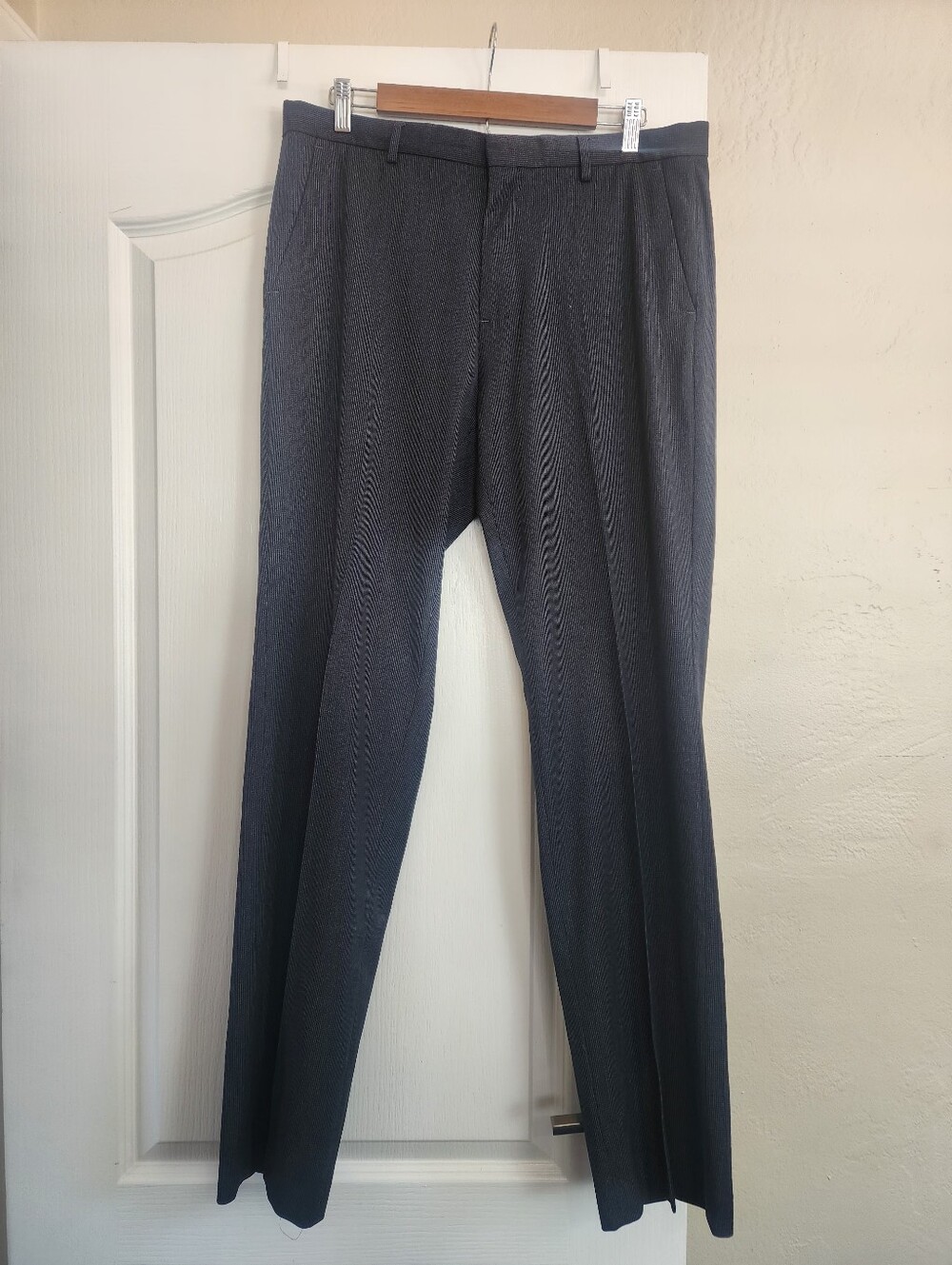 Calvin Klein Charcoal Gray Tailored Slash Pockets Men's Dress Pants Size 34 x 34